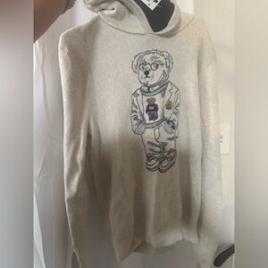 Kids Ralph Lauren Cream Sweater with Bear Motif